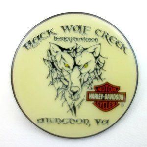 Harley Davidson Black Wolf Creek Abingson VA Pin
